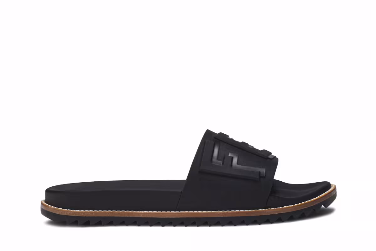 Fendi Slides Logo Print, view 2