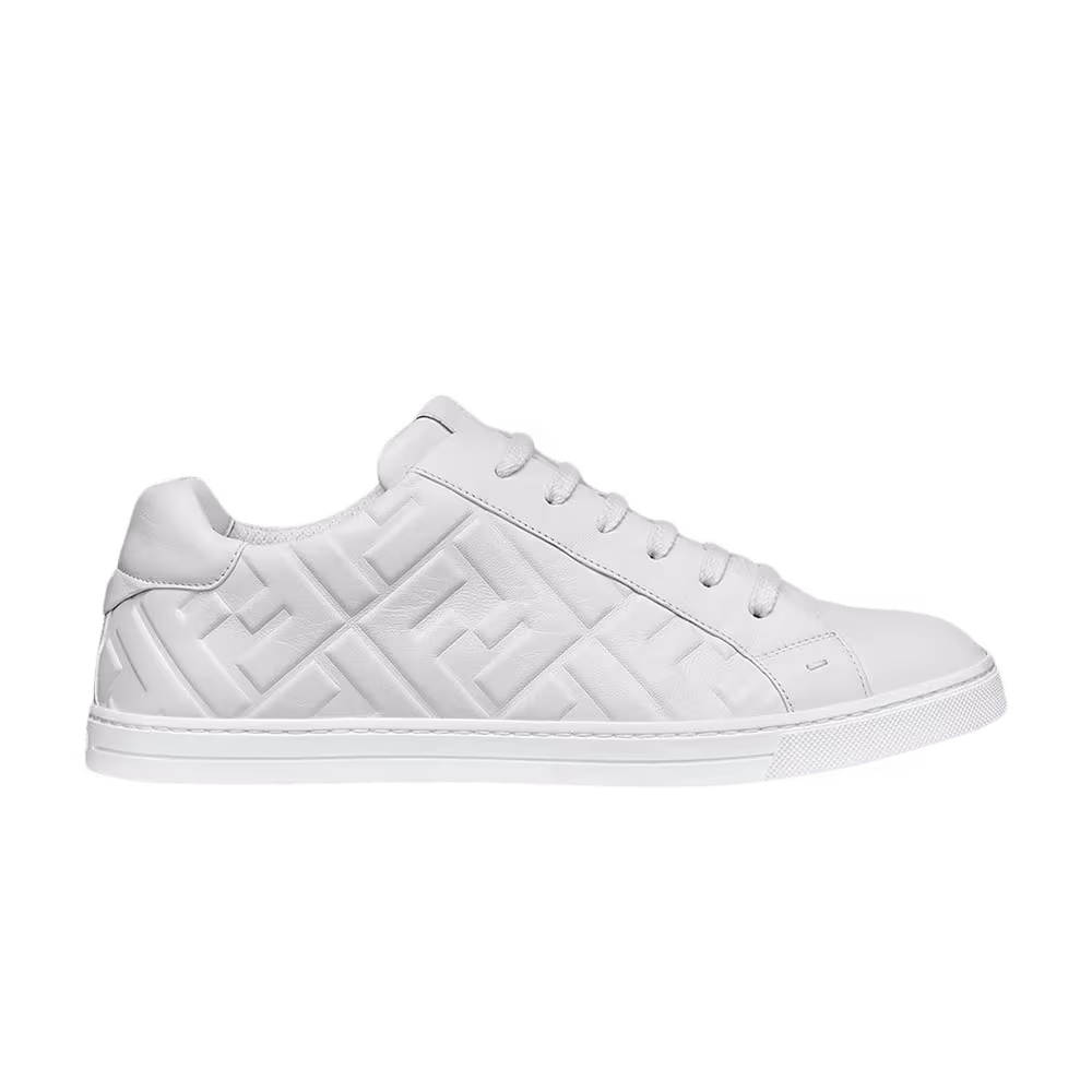 Fendi Nappa Leather Low 3D Macro FF - White