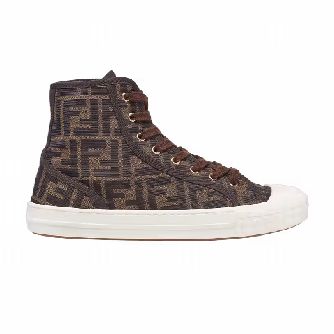 Fendi Wmns FF Motif Domino High 'Brown'