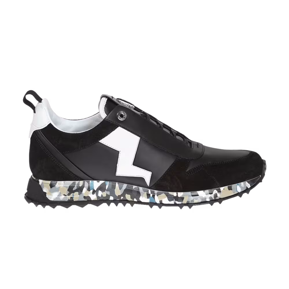 Fendi Leather Sneaker Black Camo