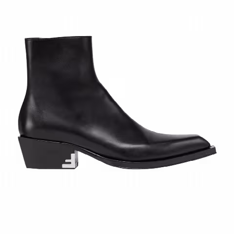 Fendi Leather Ankle Boot 'Black'