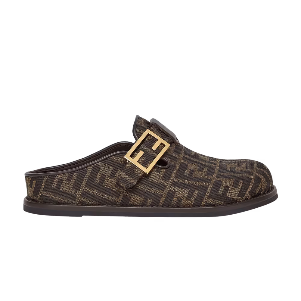Fendi Women's Feel Sabot FF Baguette - Brown