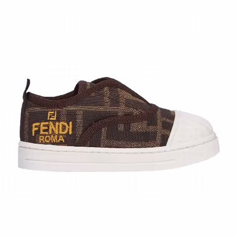 Fendi Slip-On Sneaker Junior First Steps 'Allover FF Logo - Tobacco'