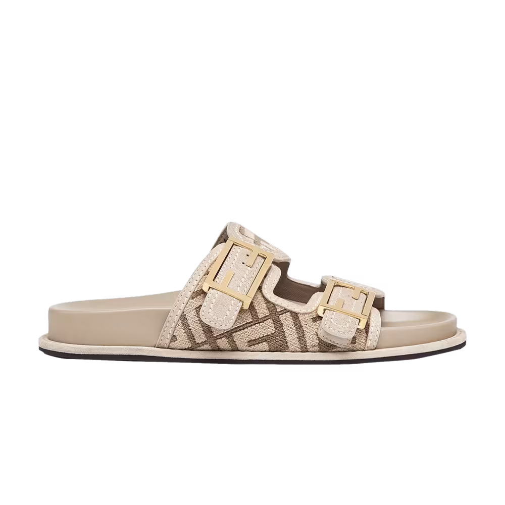 Fendi Women's Feel Slides Dove Grey