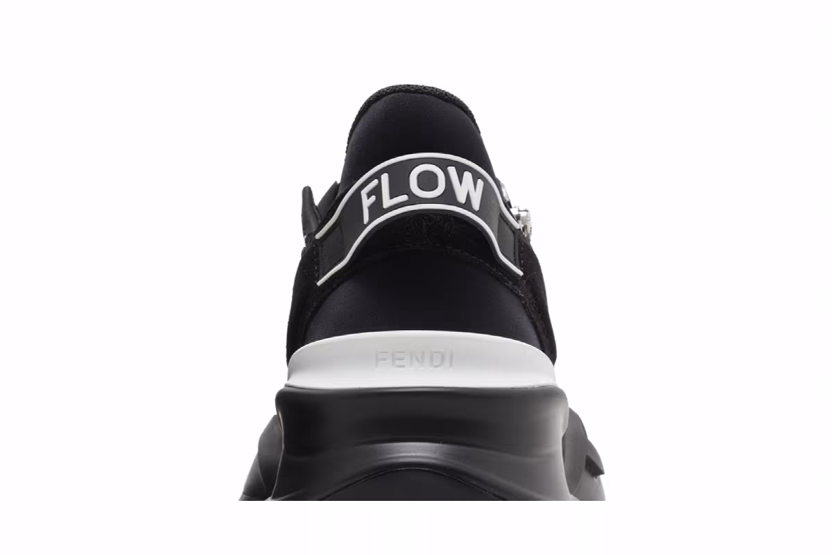 Fendi Flow Slip-On Black White, view 8