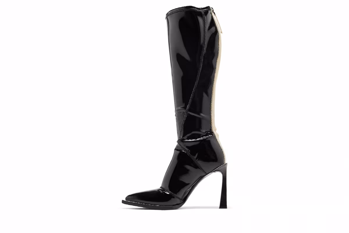 Fendi Women's FFrame Boot Black, view 4