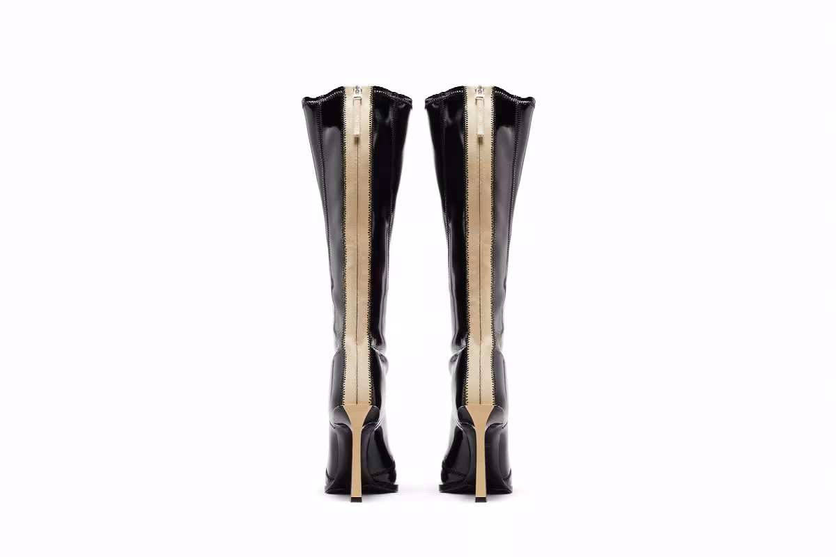 Fendi Women's FFrame Boot Black, view 7