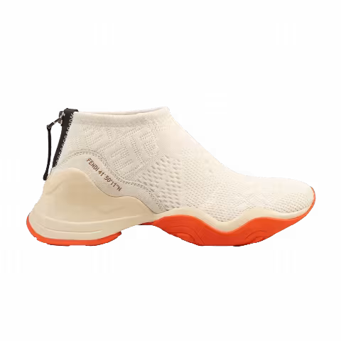 Fendi Wmns FFluid Jacquard Sneaker 'White Orange'