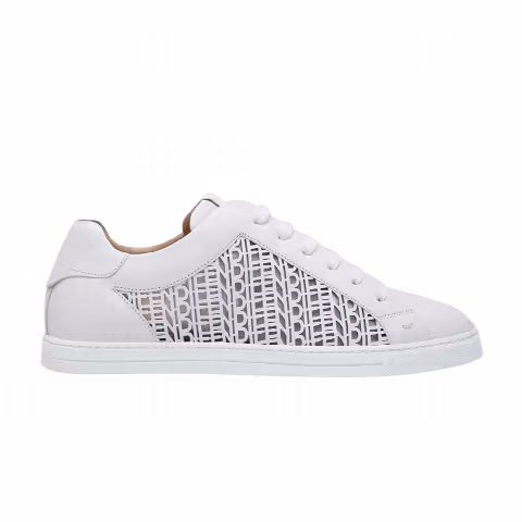 Fendi Leather 'Laser Cut Logo - White'