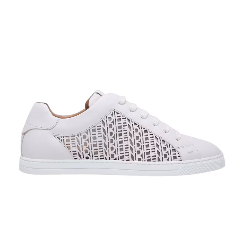 Fendi Leather Laser Cut Logo - White