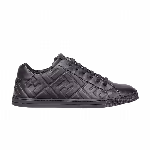 Fendi Nappa Leather Low '3D Macro FF - Black'