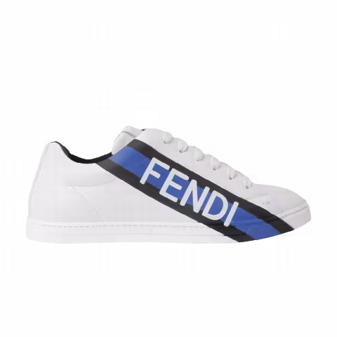 Fendi Leather Sneaker 'Fendi Logo - White Blue'