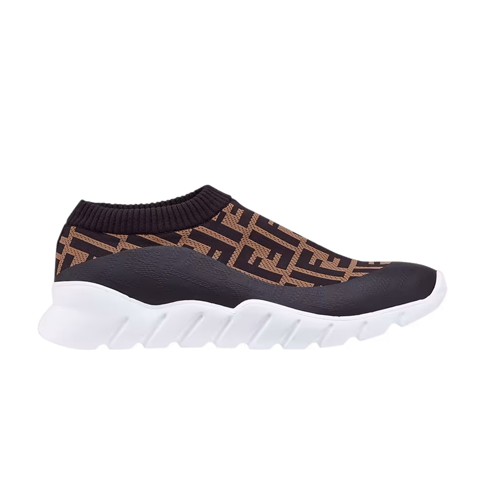 Fendi FF Motif Slip-On Brown