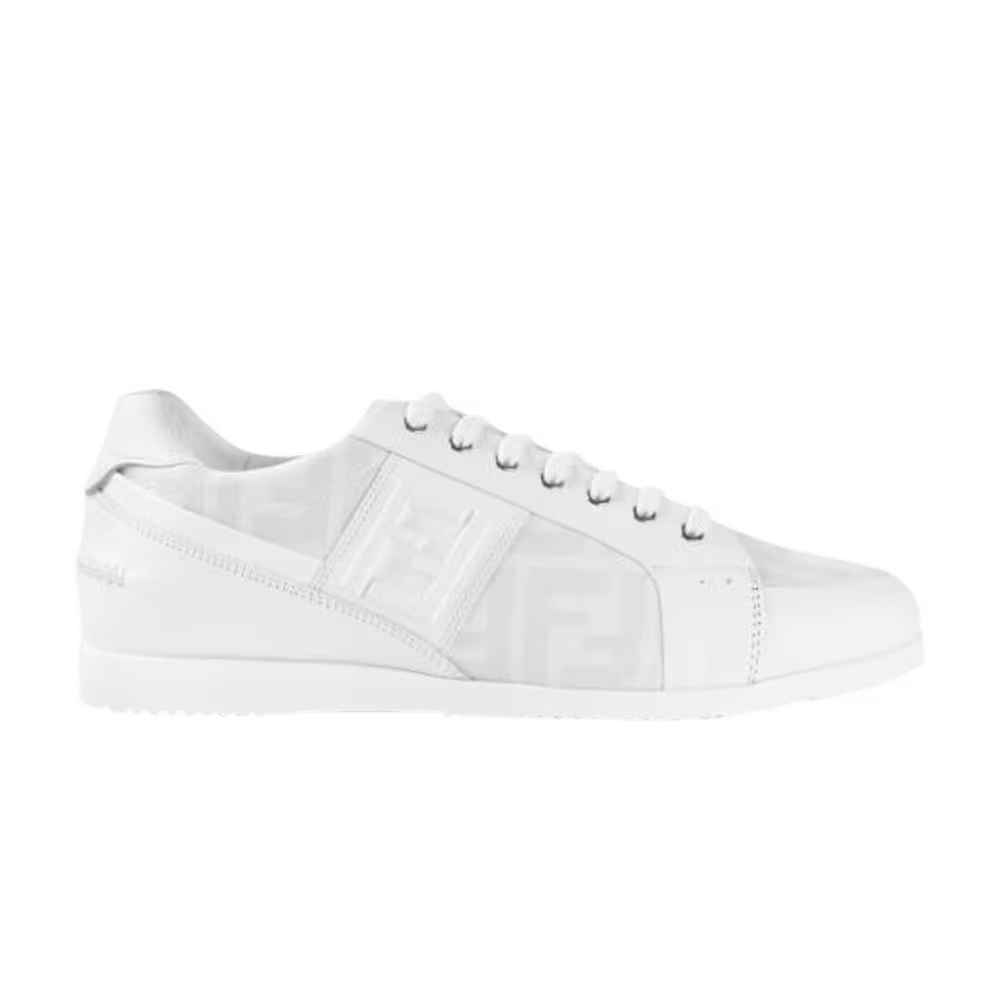 Fendi Wimbledon Leather Low All White