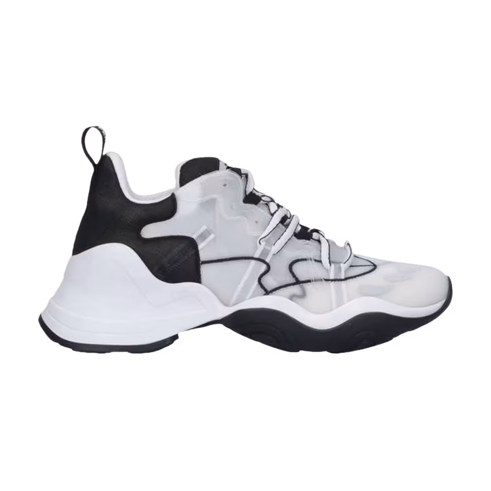 Fendi Women's FFluid Mesh Sneakers White Black