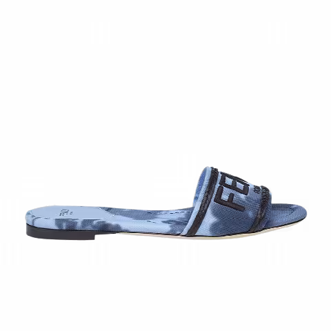Fendi Wmns Signature Slide 'Floral - Light Blue'