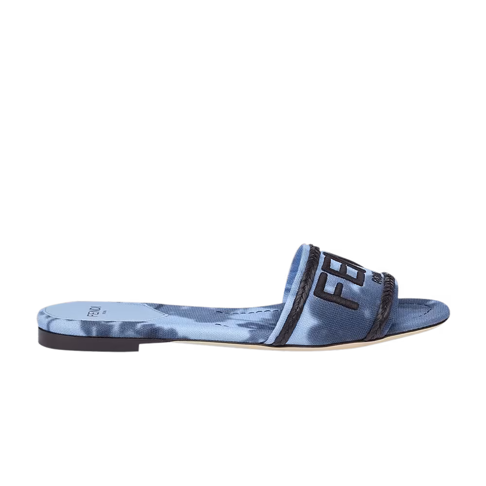 Fendi Women's Signature Slide Floral - Light Blue
