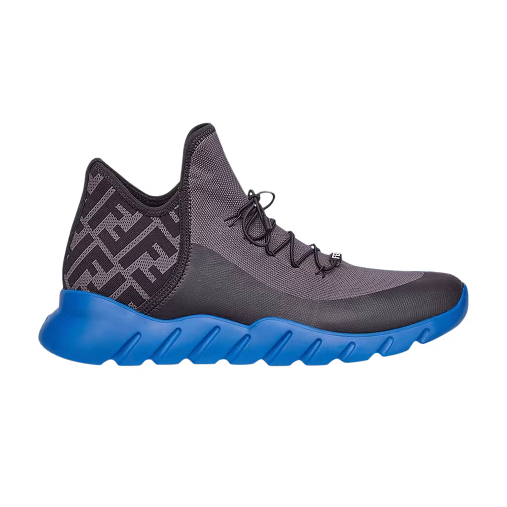 Fendi FF Motif Mesh High Black Blue