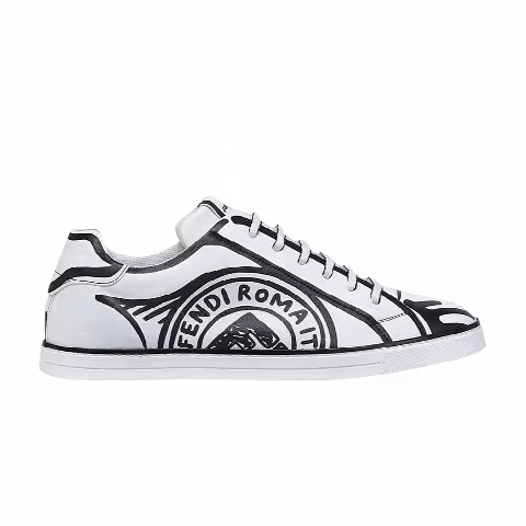 Joshua Vides x Fendi Roma Leather Low 'Fendi Stamp - Snow'