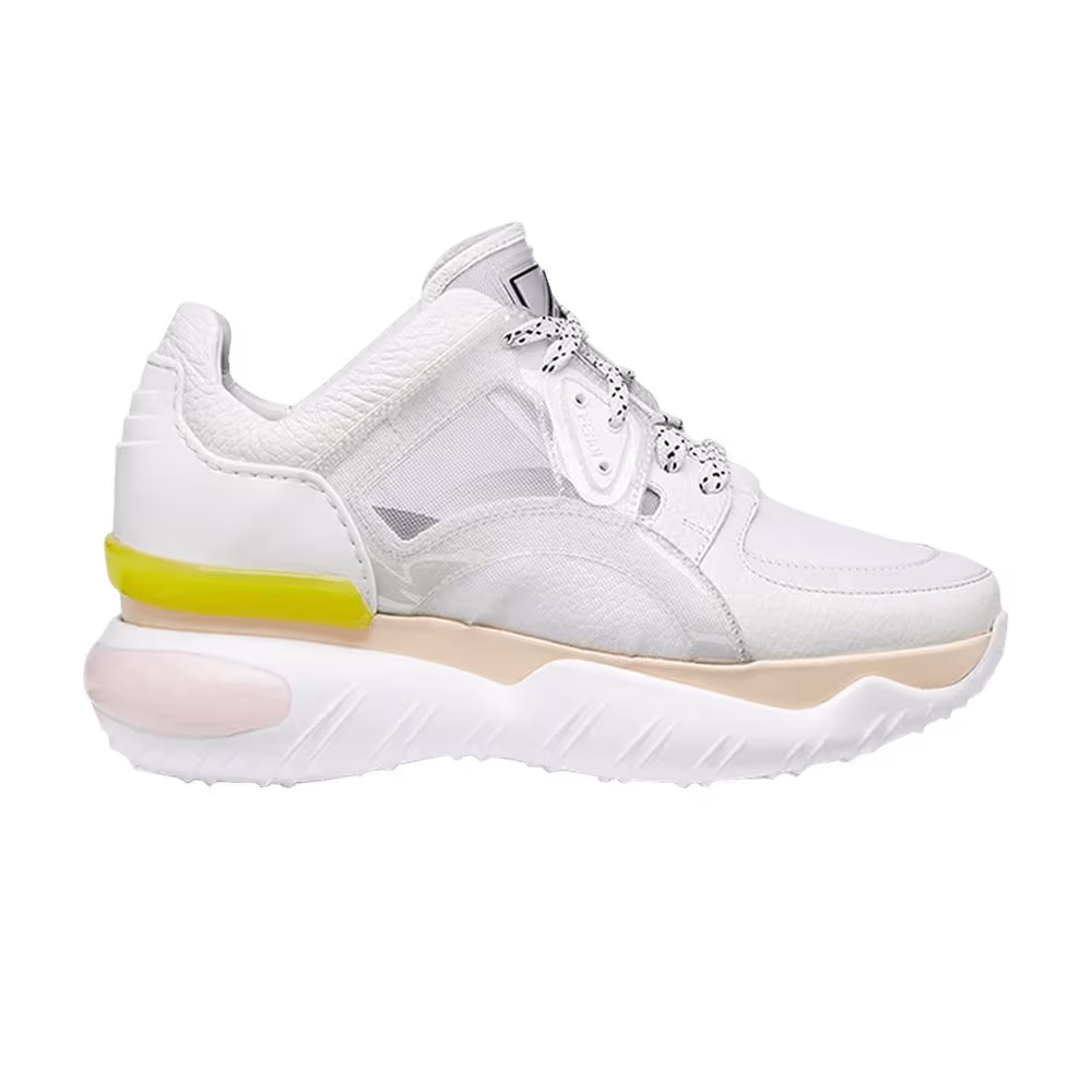 Fendi Women's Platform Sneakers White Yellow Pink