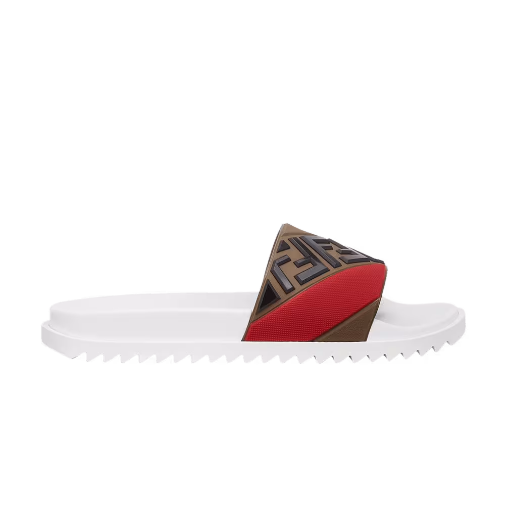 Fendi Rubber Fussbetts Slides Multi