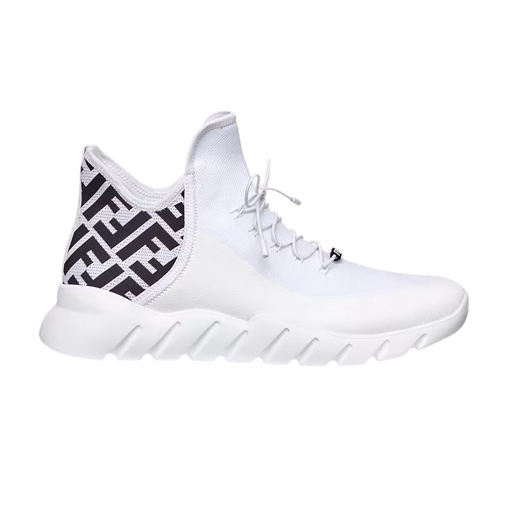 Fendi FF Motif Mesh High White