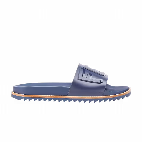 Fendi Slides 'Logo Print - Blue'