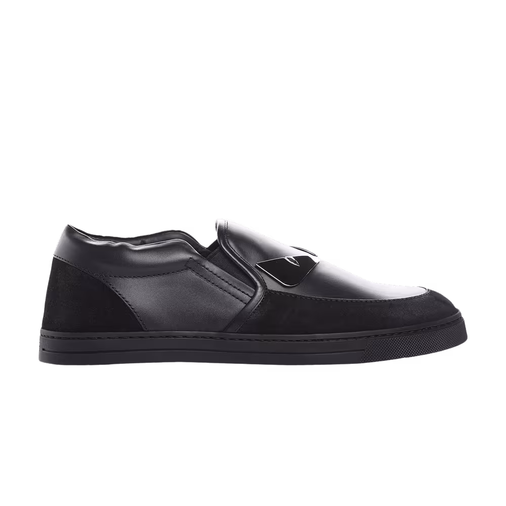 Fendi Vitello Monster Eyes Slip-On Black