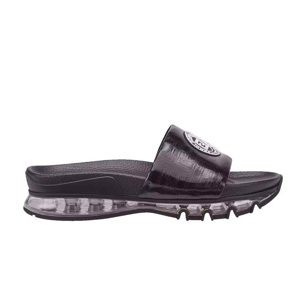 Fendi Logo Patch Sandal Black