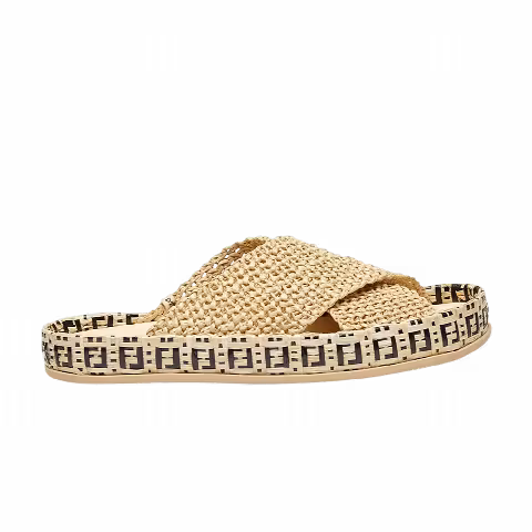 Fendi Wmns Raffia Slides 'Reflections'