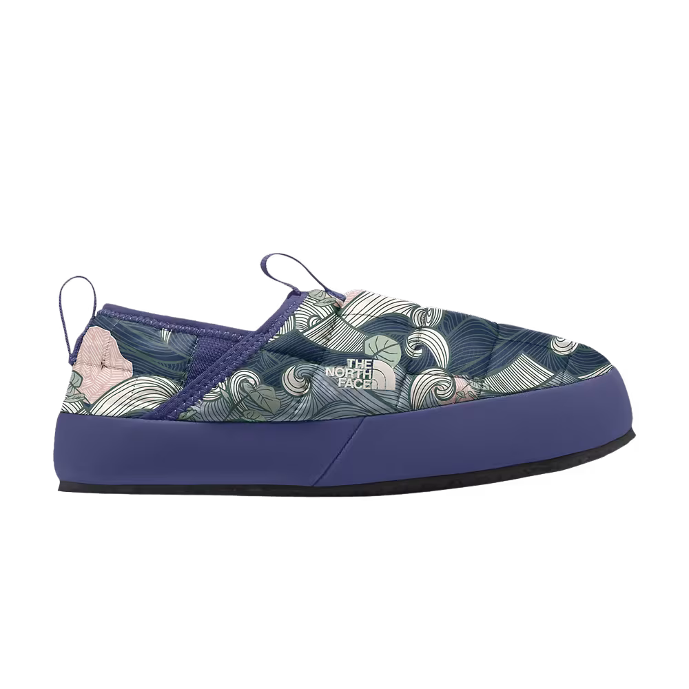 The North Face Thermoball Traction Mule 2 Kids Cave Blue Highball Waves Print