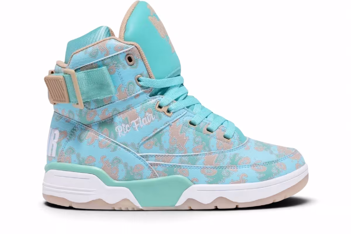 Ewing Athletics 33 HI x Ric Flair Teal White, view 2