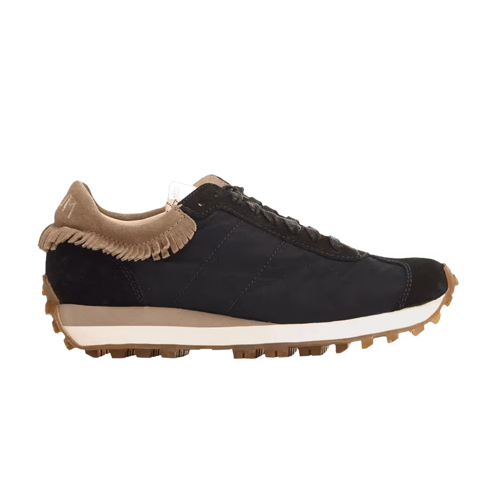 Visvim Walpi Runner 8 Fringed Suede Black Camel Brown
