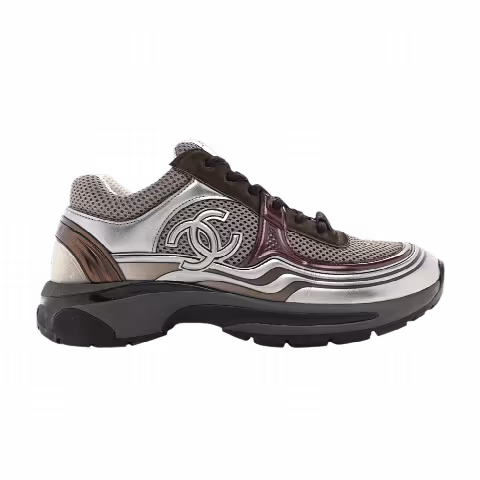 Chanel Wmns Sneaker 'Khaki Silver Dark Purple'