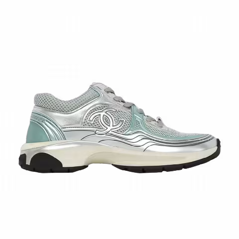 Chanel CC Logo Sneaker 'Silver Green'