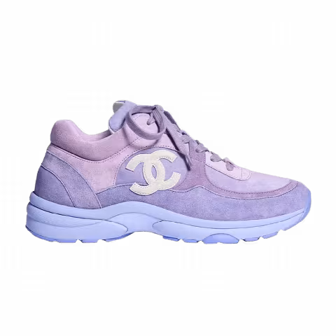 Chanel Wmns Logo Suede Sneaker 'Purple'