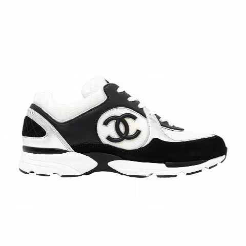 Chanel Logo Sneaker 'Black White'
