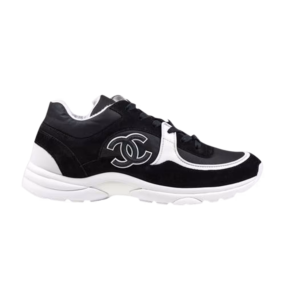 Chanel CC Logo Sneaker Black White Reflective