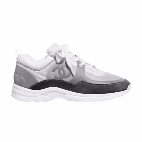 Chanel Suede Calfskin Sneaker 'Ecru Grey'