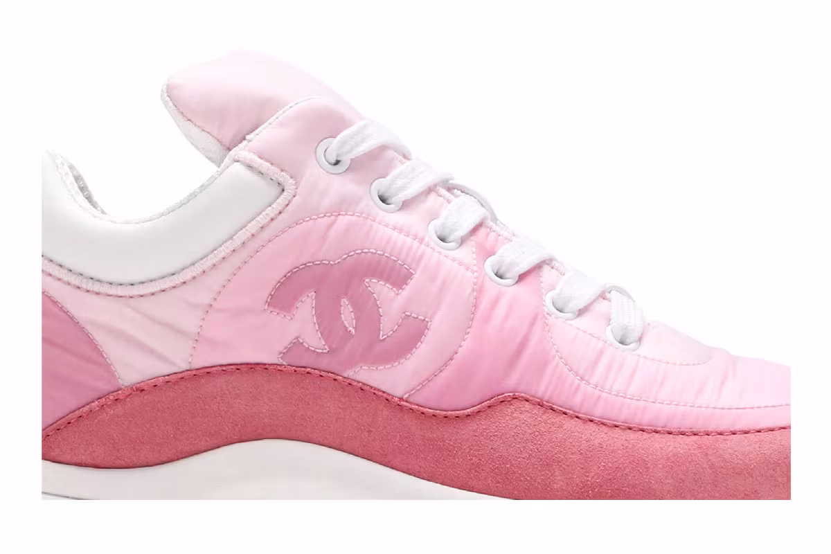 Chanel Women's Suede Calfskin Sneaker Pale Pink, view 3