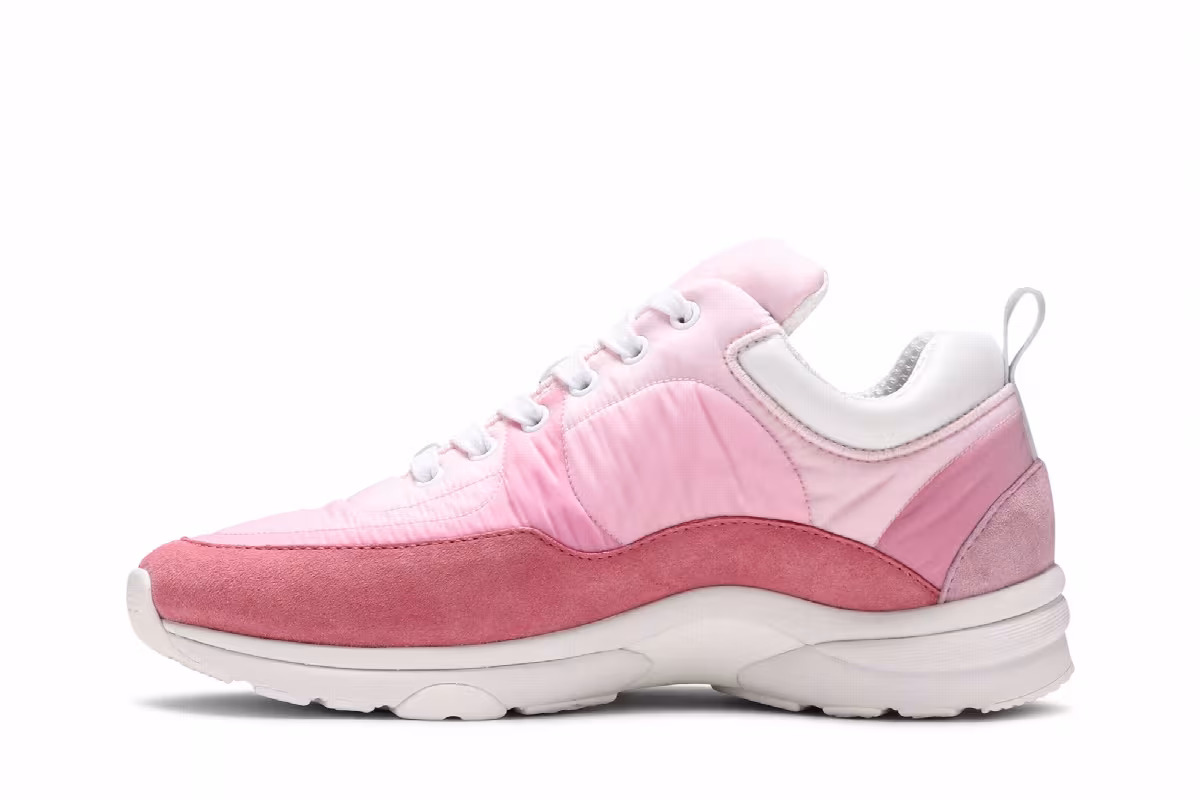 Chanel Women's Suede Calfskin Sneaker Pale Pink, view 4
