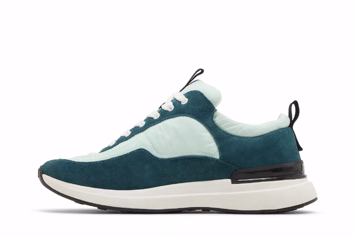 Chanel Women's Suede Calfskin Sneaker Light Green, view 4