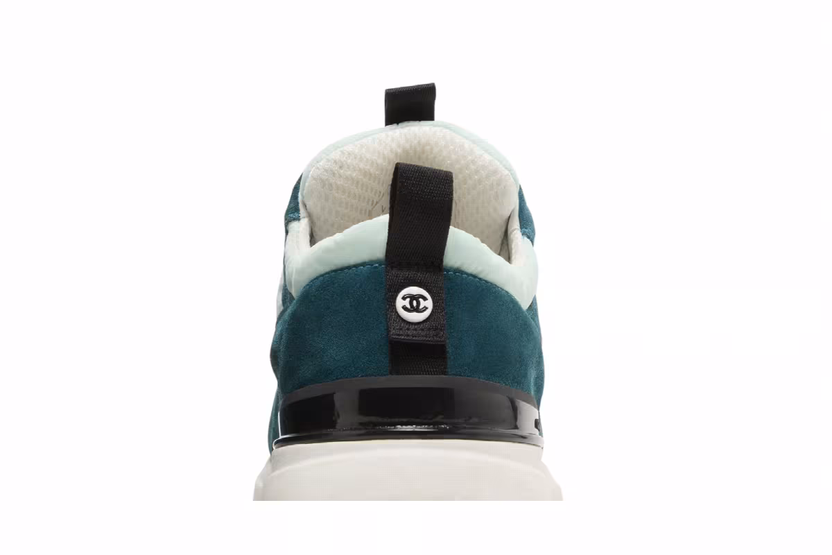 Chanel Women's Suede Calfskin Sneaker Light Green, view 8