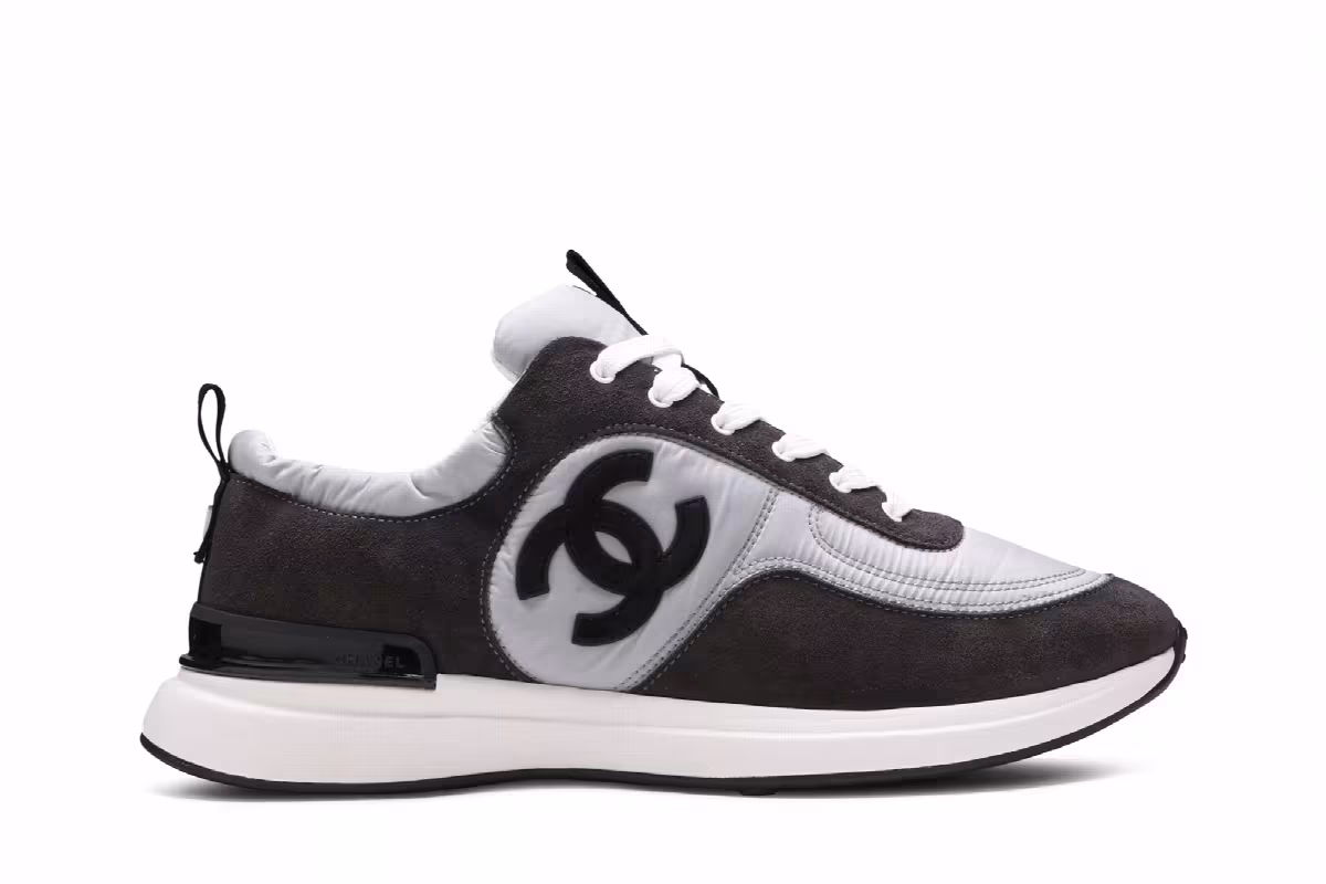 Chanel Suede Calfskin Sneaker Dark Grey, view 2