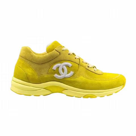 Chanel Wmns Logo Suede Sneaker 'Yellow'