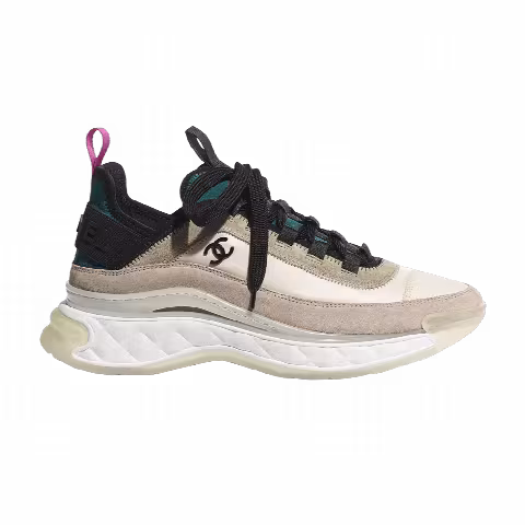 Chanel Wmns Velvet Calfskin & Mixed Fibers Sneaker 'Beige Pink'
