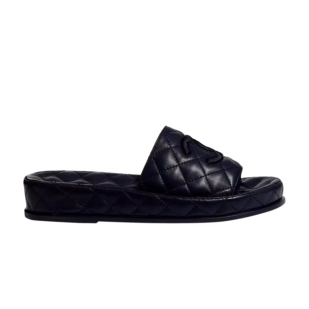 Chanel Lambskin Mules Quilted Black