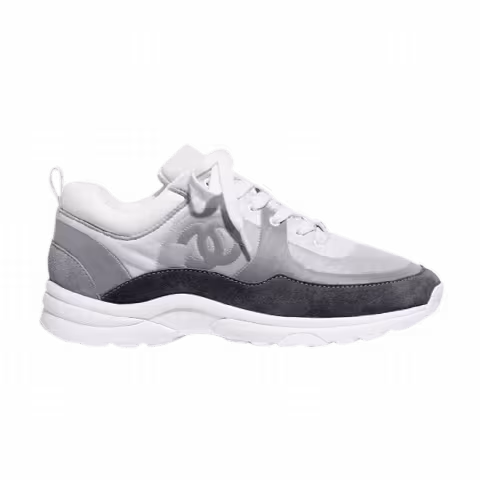 Chanel Wmns Suede Calfskin Sneaker 'Ecru Grey'