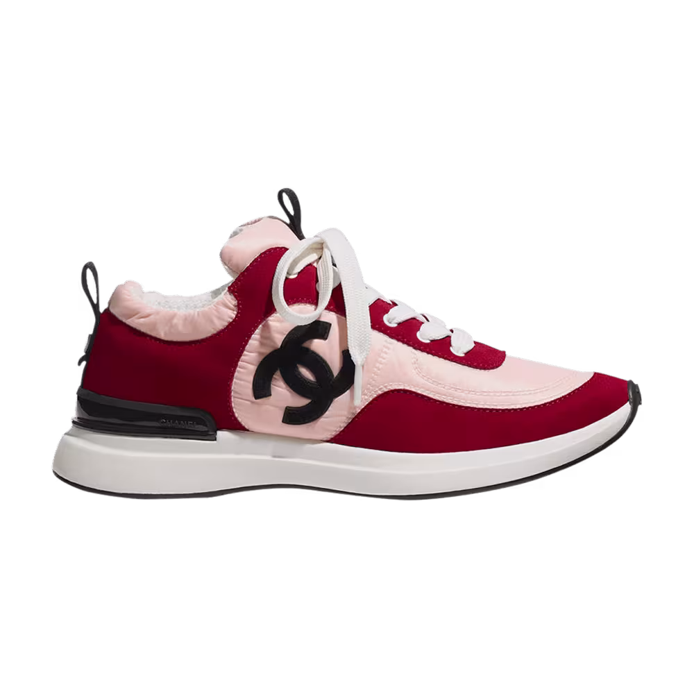 Chanel Suede Calfskin Sneaker Red Pink