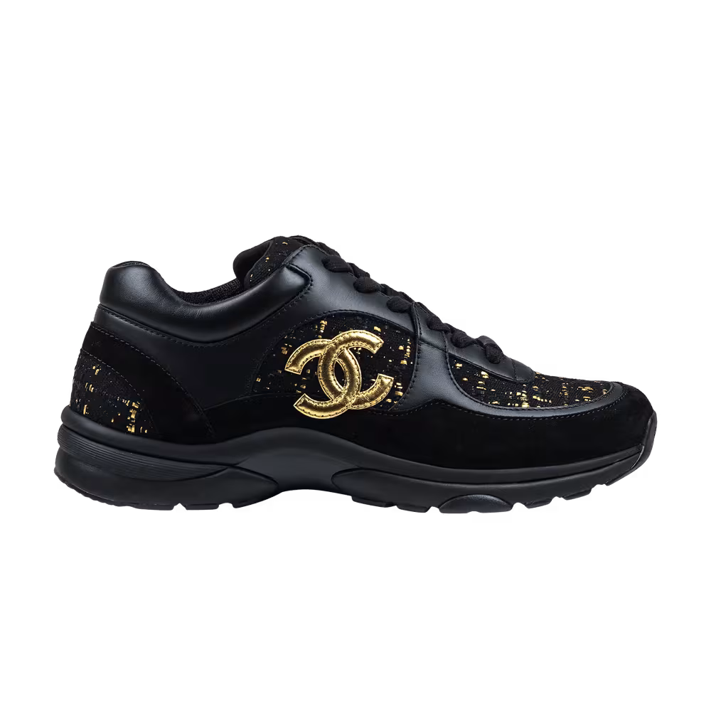 Chanel CC Logo Sneaker Black Gold